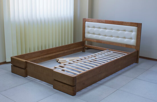 Double Wooden Bed Assembly