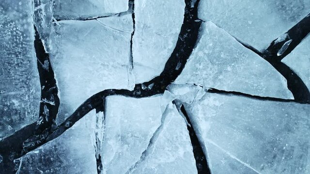 Super Slow Motion Shot of Ice Breaking at 1000 fps.