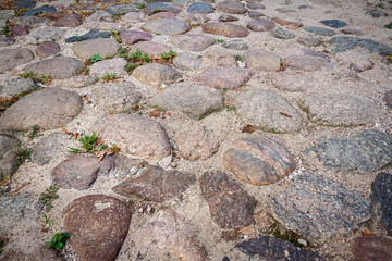 Old cobblestone texture background