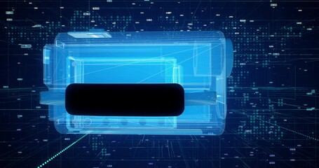 Camcorder 3D render, record, video camera - Powered by Adobe