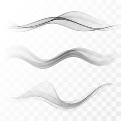 Grey gradient speed lines abstract Web header swoosh waves. Vector illustration