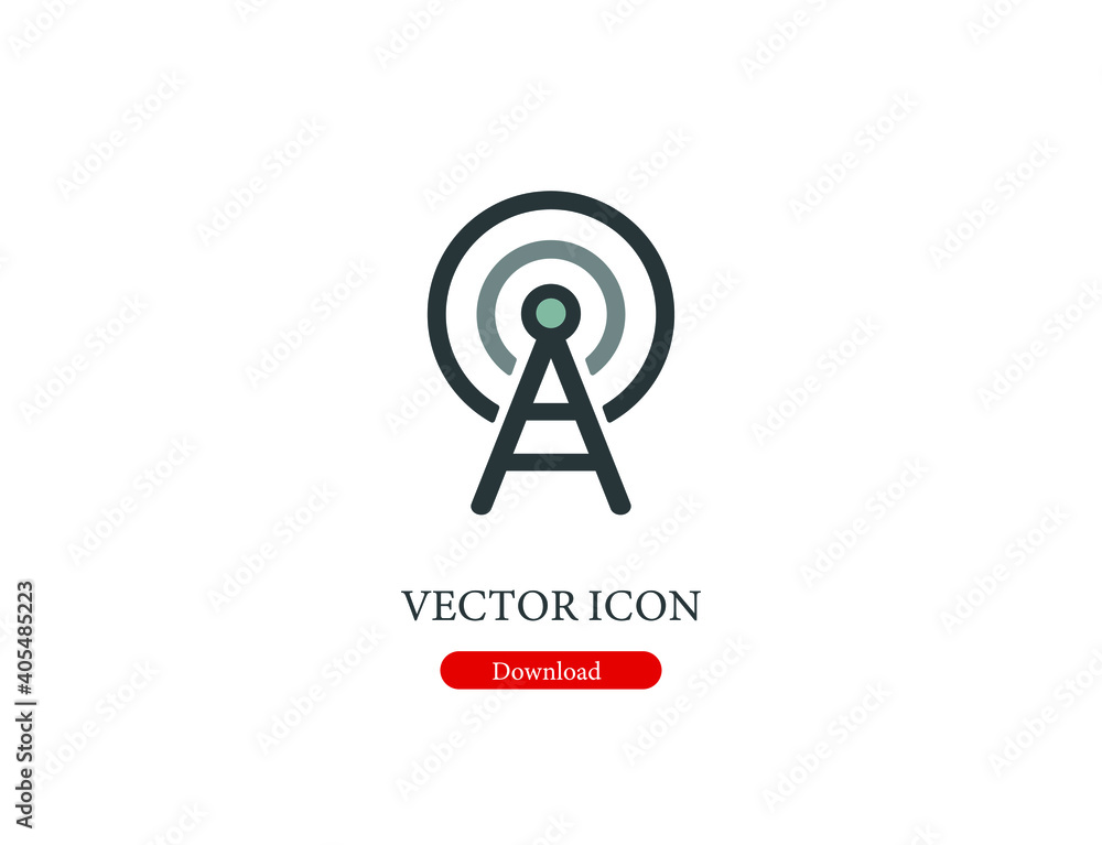 Poster wifi vector icon. editable stroke. symbol in line art style for design, presentation, website or app