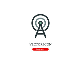 wifi vector icon.  Editable stroke. Symbol in Line Art Style for Design, Presentation, Website or Apps Elements. Pixel vector graphics - Vector