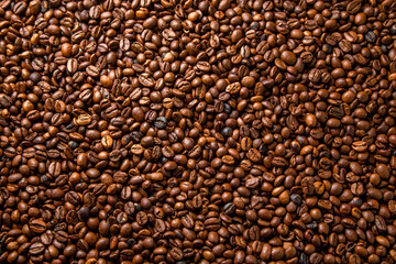 Grain coffee close-up for background