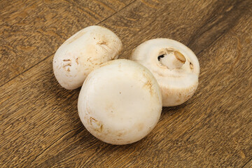 Raw Champignon heap for cooking