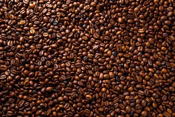 Grain coffee close-up for background