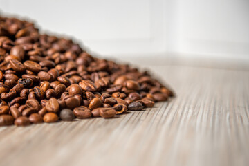 Grain coffee close-up for background