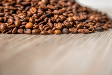 Grain coffee close-up for background