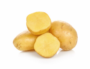 Potatoes isolated on white background