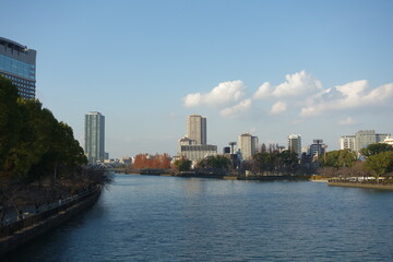 Fototapeta na wymiar 大川の風景