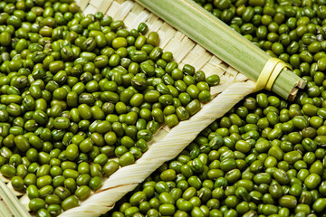close up of mung beans background