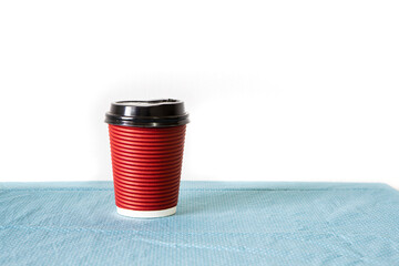 Red coffee cup paper
