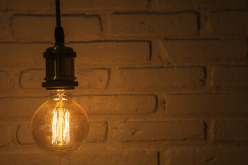 Fototapeta na wymiar lamp on the wall