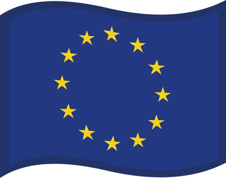 recommend clip art: Vector illustration of emoticon of the European Union flag