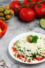 Shopsky salad - national Bulgarian dish