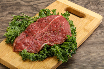 Raw beef steak for grill