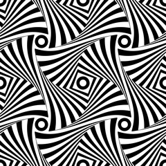 Abstract seamless geometric op art pattern.