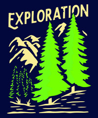Fototapeta na wymiar Mountain Hiking t shirt design HIKING Mountains Campfire Tent T-Shirt Clothing vector SVG best cool tshirt Digital Prints file.