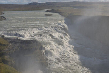 Gullfoss waterfall in the middle of Iceland