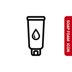 Vector image. Cream tube icon. Image of cosmetics.