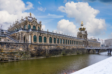 Dresden Winter Zwinger Kunstakademie Zitronenpresse Brühlsche Terrasse Schloßplatz Georgentor...