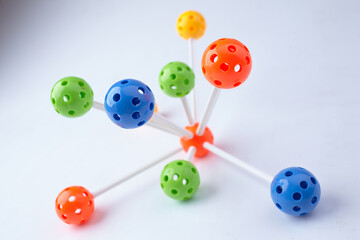 Molecular Structure on the white background