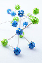 Obraz premium Molecular Structure on the white background