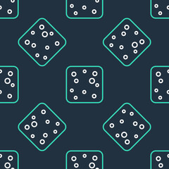 Line Beer bubbles icon isolated seamless pattern on black background. Vector.
