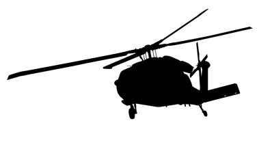 Helicopter vector silhouette - 405499654