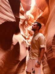 man in the canyon