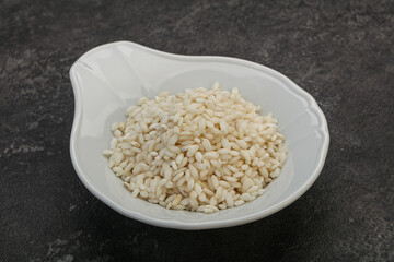Raw arborio rice for Risotto