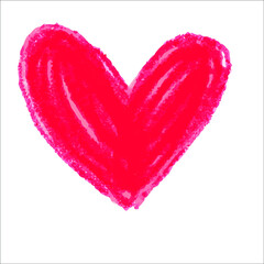Heart drawing color pencil