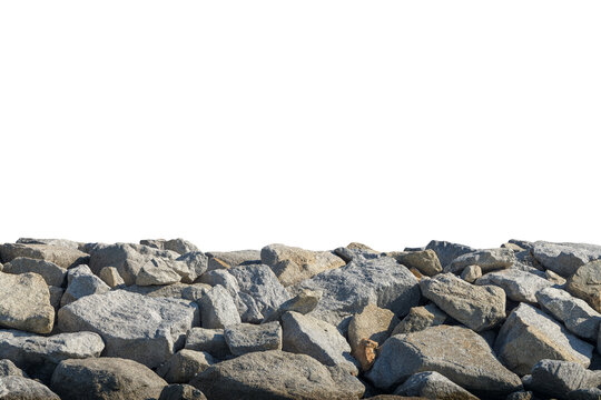 Big rock isolated on white. This has clipping path.