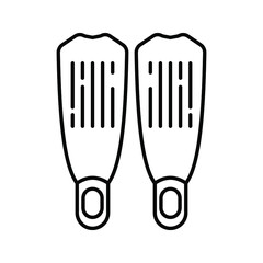 flippers icon. swimming flippers icon. vector illustrator