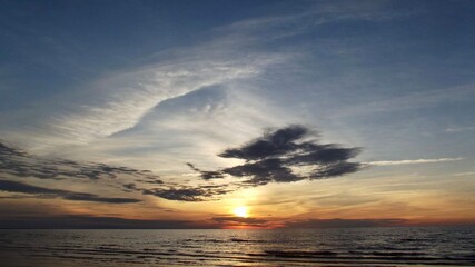 sunset over the sea - Sonnenuntergang am Meer