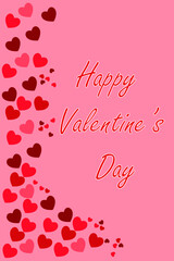 valentine background with hearts