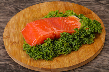 Salmon fillet slice for cooking
