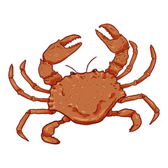 Crab Vector Cartoon Illustration