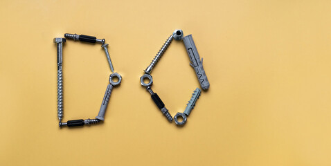 word Do with copy space, bolt. Industrial banner