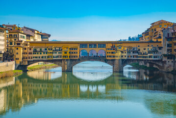 Obraz premium Ponte Vecchio in Florence - Italy in a Sunny winter day