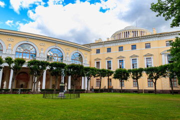 Decorated gallery of Gonzago, an architectural and frescos ensemble of the Pavlovsk Palace in Russia