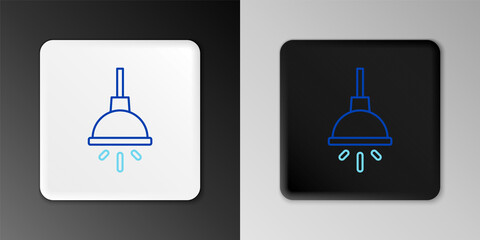 Line Chandelier icon isolated on grey background. Colorful outline concept. Vector.