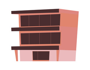 School, university or college building cartoon vector isolated illustration