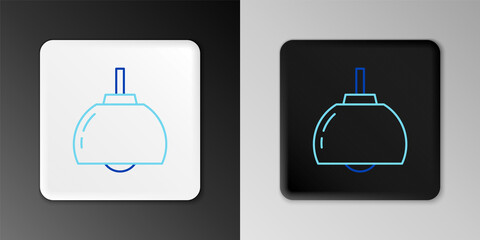 Line Chandelier icon isolated on grey background. Colorful outline concept. Vector.