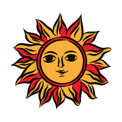 Symbol of the sun in ethnic Russian style a vector. slavic symbol of the sun vector illustration