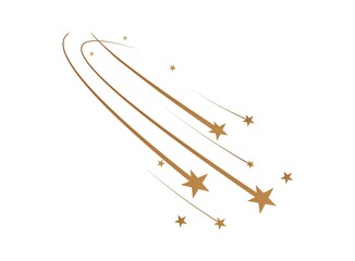The falling stars are a simple drawing. Vector © raz234