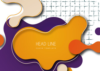 Colorful geometric background design. Composition of flowing shapes with trendy colors. Design for poster, page, flyer, cover. Vector