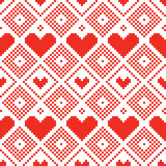 seamless pattern with hearts