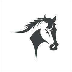 illustration of horse, horse silhouette.