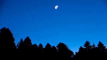 moon over the mountains